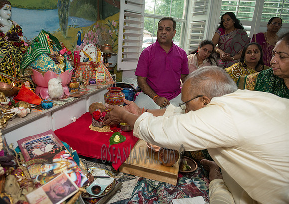 Khyaati and Joshua Ganesh Pooja - The Morar Home - Weatherford TX - 2017