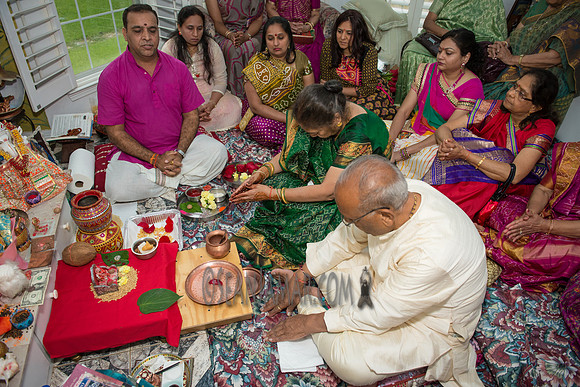 Khyaati and Joshua Ganesh Pooja - The Morar Home - Weatherford TX - 2017