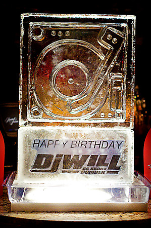 The ice sculpture @ DJ Will's (Power 105.1 FM) BDay @ Room Service NYC