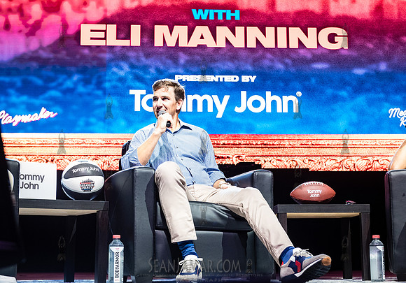 Eli Manning - Roommates Live Podcast - Rumsey Playfield - NYC -