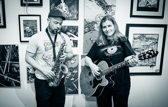 Alice James & Evan Francis - First Friday Pop Up Art Show & Music Showcase - Ward Nasse Gallery - SOHO NYC - April 2015
