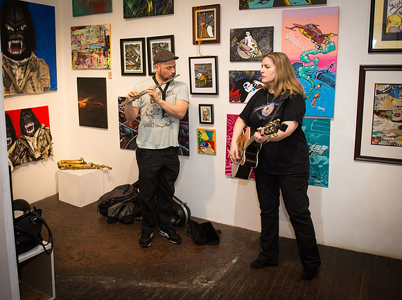 Alice James & Evan Francis - First Friday Pop Up Art Show & Music Showcase - Ward Nasse Gallery - SOHO NYC - April 2015