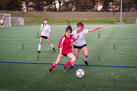 PSAL Girls Soccer B Championship - Queens HS Complex vs Queens Technical School - Randalls Island Field 10 - NYC - 2021