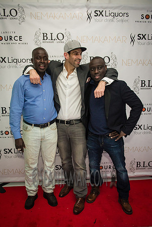 Chef Chek, Peter Elias & Chef Cisse - BLO Restaurant Lounge - Grand Opening - NYC - 2015