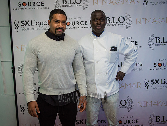 David Otunga & Chef Chek - BLO Restaurant Lounge - Grand Opening - NYC - 2015