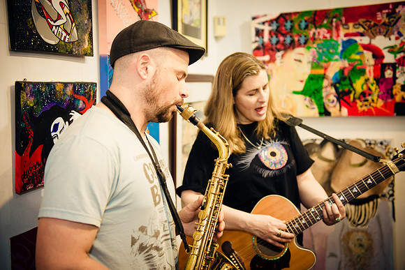 Alice James & Evan Francis - First Friday Pop Up Art Show & Music Showcase - Ward Nasse Gallery - SOHO NYC - April 2015