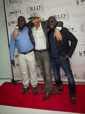 Chef Chek, Peter Elias & Chef Cisse - BLO Restaurant Lounge - Grand Opening - NYC - 2015