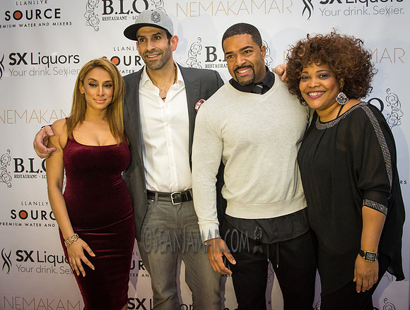 Deshawn Colbert, Nema Kamar, Deshawn Peter Elias & David Otunga - BLO Restaurant Lounge - Grand Opening - NYC - 2015