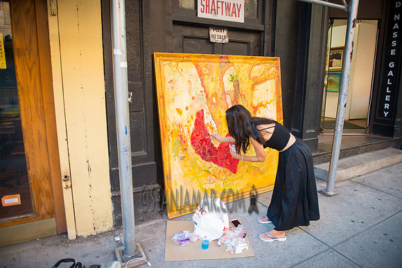Gigi Paints - LIfestyle Shoot - Ward Nasse Gallery - SoHo NYC - 2016