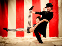 Rob Williams & Joey Dillon - NY Pin Up Club - Circus Sideshow - Vintage Vanga Photography Studio - NYC - 2015