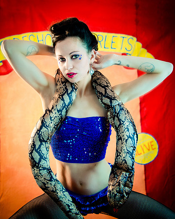 Rob Williams & Joey Dillon - NY Pin Up Club - Circus Sideshow - Vintage Vanga Photography Studio - NYC - 2015