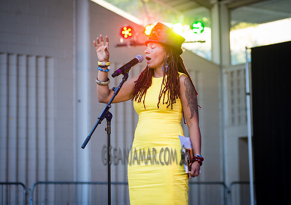 Jessica Care Moore - Def Poets A Reunion - Marcus Garvey Park - Harlem USA - 2017