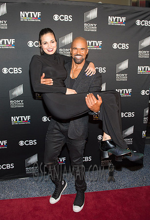 Shemar Moore & Lina Esco - NYTVF PRIMETIME WORLD PREMIERE Sony Pictures Television Presents SWAT - SVA Theatre - NYC - 2017