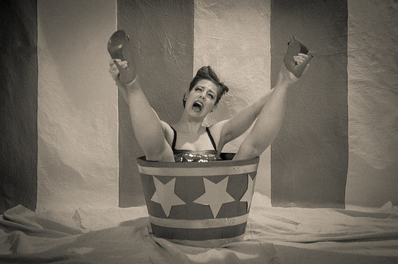 Rosabelle Salavy - NY Pin Up Club - Circus Sideshow - Vintage Vanga Photography Studio - NYC - 2015