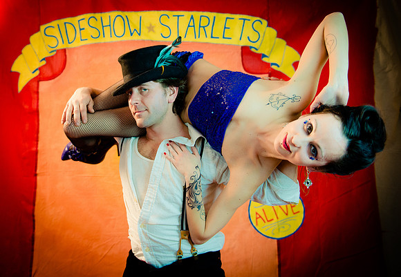Rob Williams & Joey Dillon - NY Pin Up Club - Circus Sideshow - Vintage Vanga Photography Studio - NYC - 2015