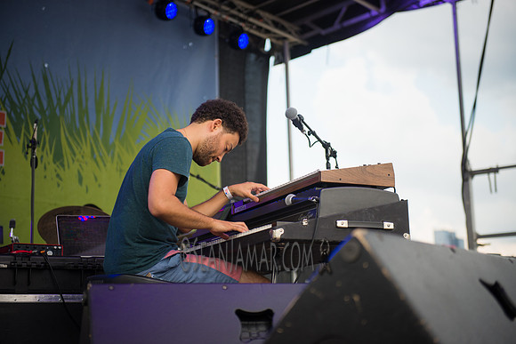 Taylor McFerrin w Marcus Gilmore - Soul Revue - Hudson River Stage - Pier 97 - NYC - 2016