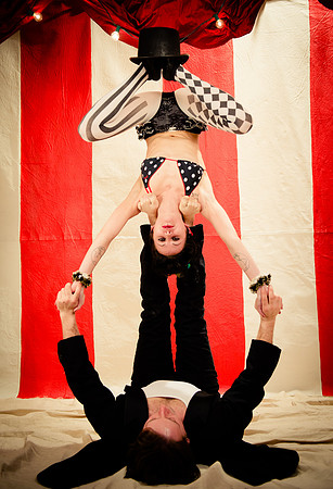 Rob Williams & Joey Dillon - NY Pin Up Club - Circus Sideshow - Vintage Vanga Photography Studio - NYC - 2015