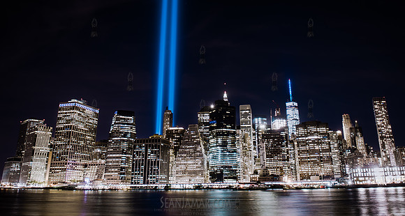 9-11 Tribute in Light - Pier 1 - Brooklyn Bridge Park - BK USA - 2016