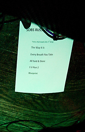 Russell Taylors set list