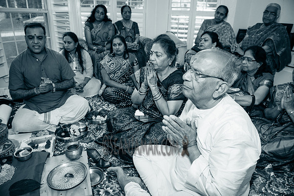 Khyaati and Joshua Ganesh Pooja - The Morar Home - Weatherford TX - 2017