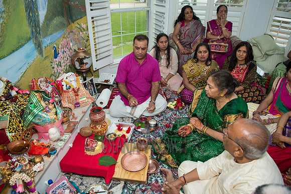 Khyaati and Joshua Ganesh Pooja - The Morar Home - Weatherford TX - 2017