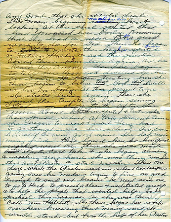 ORIGINAL SERMON BY HELEN CALLIS