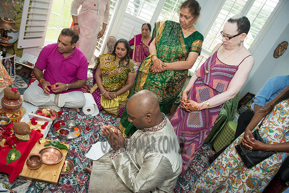 Khyaati and Joshua Ganesh Pooja - The Morar Home - Weatherford TX - 2017