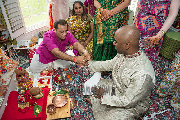 Khyaati and Joshua Ganesh Pooja - The Morar Home - Weatherford TX - 2017