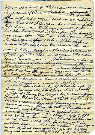 ORIGINAL SERMON BY HELEN CALLIS