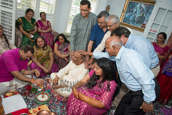Khyaati and Joshua Ganesh Pooja - The Morar Home - Weatherford TX - 2017