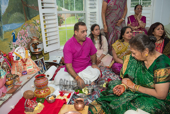 Khyaati and Joshua Ganesh Pooja - The Morar Home - Weatherford TX - 2017