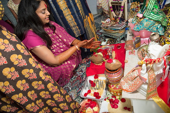 Khyaati and Joshua Ganesh Pooja - The Morar Home - Weatherford TX - 2017