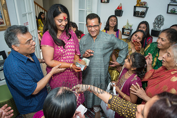 Khyaati and Joshua Ganesh Pooja - The Morar Home - Weatherford TX - 2017