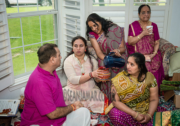 Khyaati and Joshua Ganesh Pooja - The Morar Home - Weatherford TX - 2017