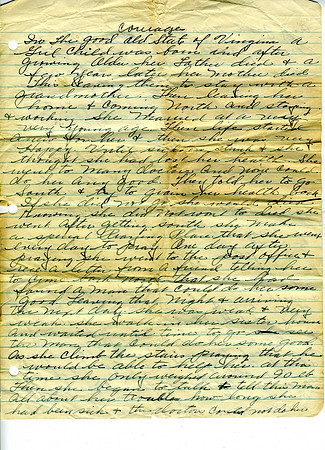 ORIGINAL SERMON BY HELEN CALLIS