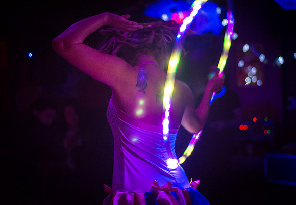 Sabrena Sunshine - Glow Burlesque - Hells Kitchen Lounge - Newark NJ - 2015