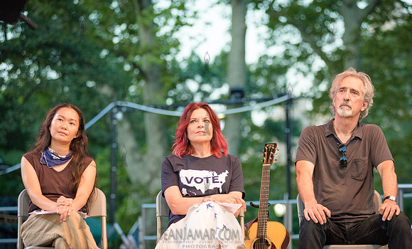 Hong Chau, Rosanne Cash and John Levanthal - Voices of A People’s History - Rumsey Playfield Central Park - NYC - 2018